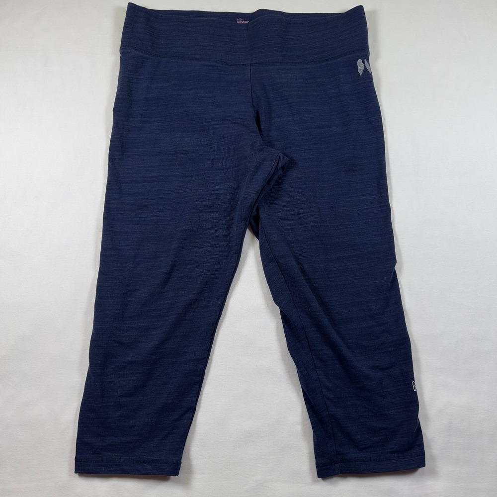 Victoria's Secret Leggings Womens Large Navy Blue Capri Athleisure Activewear‎
